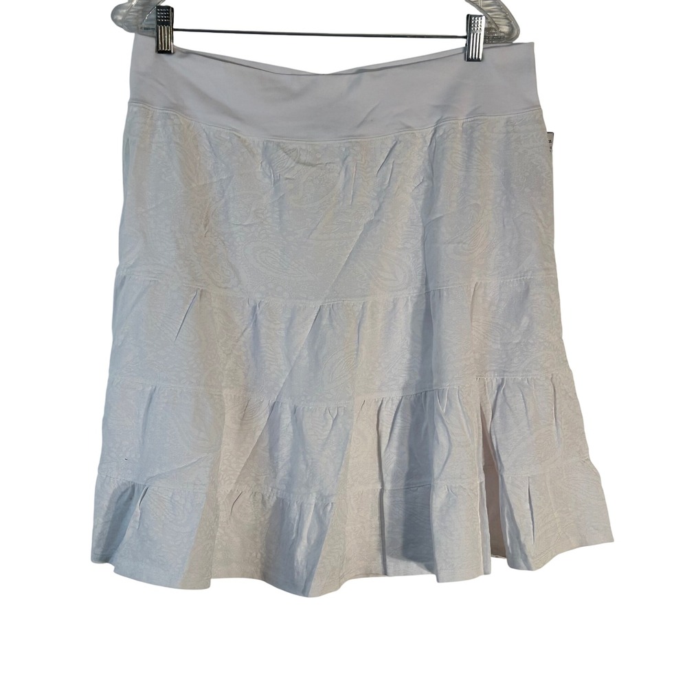 Fresh Produce Augustine Jersey Tiered Skirt White Paisley XXL New NWT 30057